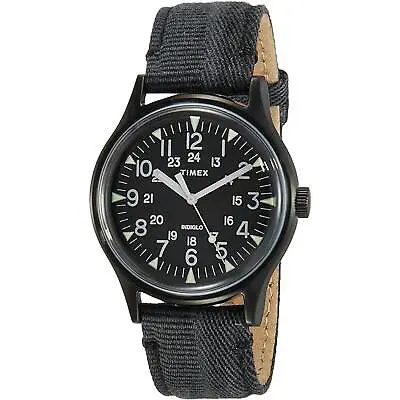 Timex Men's Watch MK1 Quartz Black Stainless Steel Case Fabric Strap TW2R68200 • $60.97