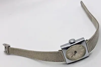 Vintage Silver Tone Timex Watch Square Face • $9.99