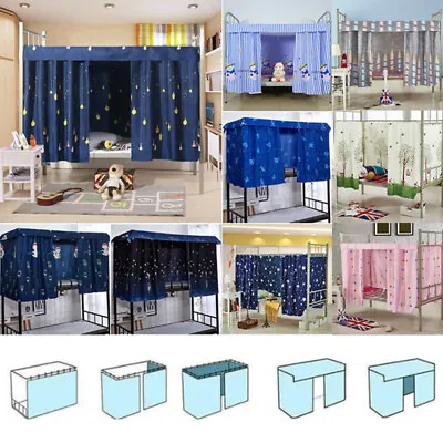 $12.09 • Buy Dormitory Students Single Bunk Bed Tent Curtain Light Shading Canopy Dust Proof