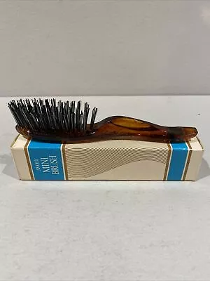 Vintage NEW Avon Mini Hairbrush Tortoise Travel Purse Brush 5 3/4  In Box NOS • $33.16