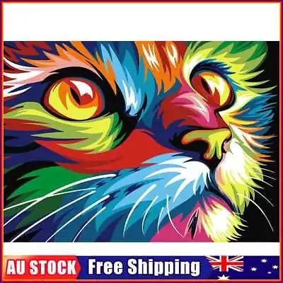 $11.39 • Buy Diamond Painting Cat Looking Up 5D Full Round Mosaic Wall Picture Gift 40x30cm