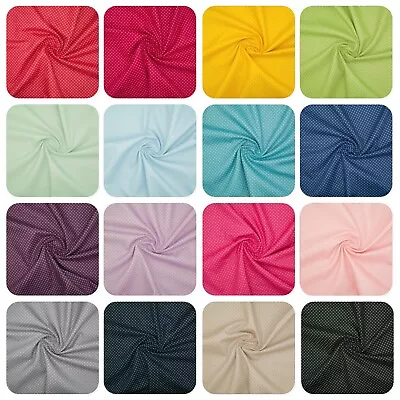 £1.50 • Buy 100% Cotton Fabric PIN SPOT 2MM SPOTTY POLKA DOT DOTTY Material 145cm Wide