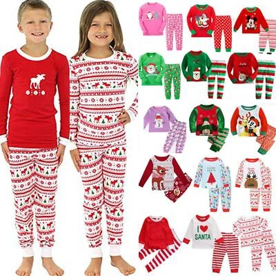 £8.83 • Buy Kids Boys Girls Christmas Pyjamas Nightwear Pajamas Pj's Sleepwear Xmas Outfits