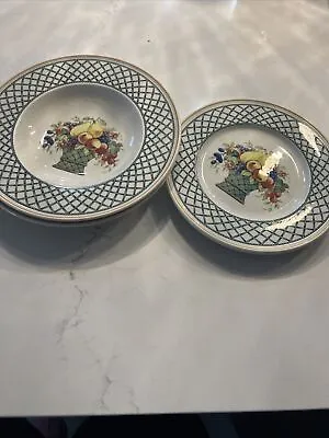 Villeroy & Boch Basket Two 9 3/8 Round Bowls. And Two 8 1/5 Round Platers • £37.85
