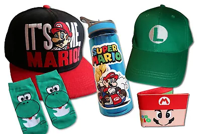 MARIO Bros. Kids Wallets Bottles And HATS       Oz Seller FAST POSTAGE  • $19.95