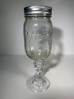 Hillbilly Redneck Wine Glass Ball Mason Pint Jar Cup With Lid And Stem 9  • $11.99