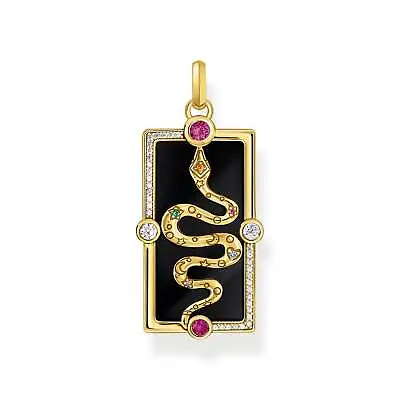Genuine THOMAS SABO Gold Cosmic Pendant With Snake And Stones • $549