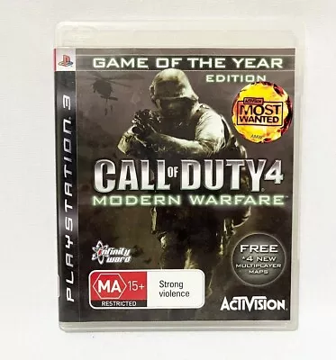 Call Of Duty 4 Modern Warfare Sony Playstation 3 PS3 Game R4 Complete • $11.99