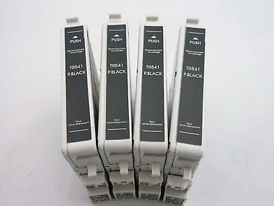 T0541 Photo Black Inkjet Cartridge For Epson Stylus Photo R1800 Stylus R800 4PK • $7.80