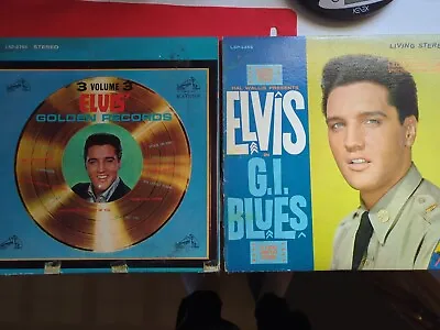 (2 Records)ELVIS' Golden Records Vol 3  RCA Victor LSP- 2765 Stereo & G.I. Blues • $5.95