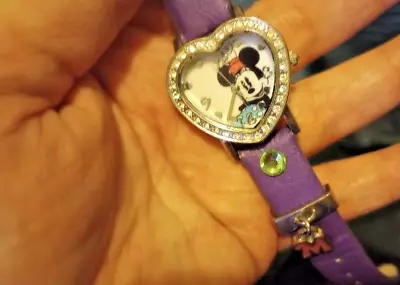 Disney Minie Mouse Watch Stainless Steel Bling W/charms #mini151 8.5  Length • $9.95