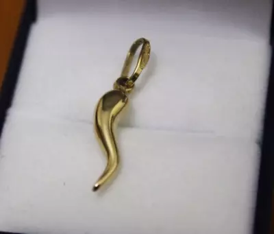 £155.76 • Buy 100% Genuine 18k Solid Yellow Gold Horn Of Plenty Hollow Charm Of  Pendant