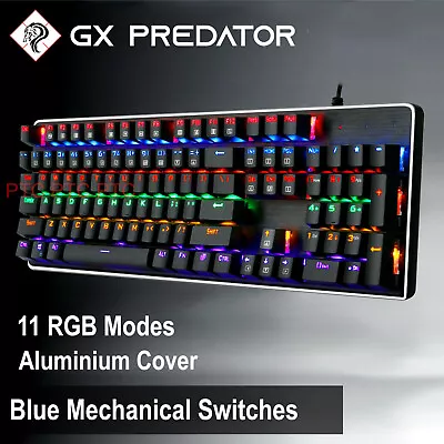 KG901 Mechanical Gaming Keyboard 11 RGB Backlit MX Blue Switch 104 Key US Layout • $89