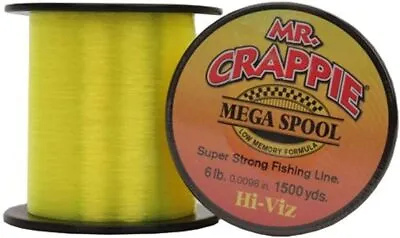 Mr. Crappie Monofilament Fishing Line Mega Spool Hi Vis Bulk Line • $6.59