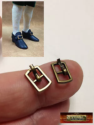 M00639-Bronze-FS MOREZMORE 2 Metal 1:6 Scale Mini Doll 4.5mm Belt Shoe Buckles • $7.48