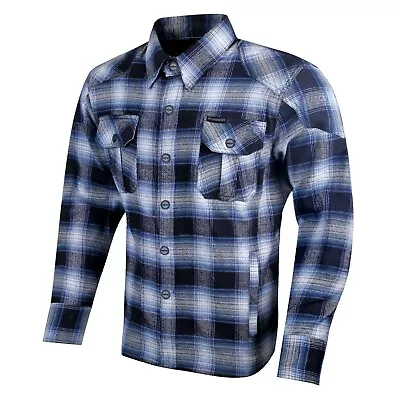 Mens Motorcycle Motorbike Shirt Lumberjack Jacket Made With Kevlar CE Armour XXL • $105.36