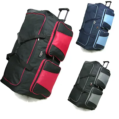 £32.99 • Buy XXL 34   Travel Luggage Wheeled Trolley Holdall Suitcase  Duffel Cargo Bag 134L