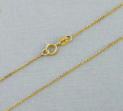 £47.99 • Buy 9ct Yellow Gold Diamond Cut Trace Chain 16 , 18 , 20  Inches New!