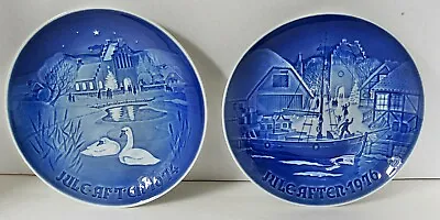 2 B & G Cobalt Blue Jule-After 7 Inch Decorative Plates Denmark 1974 &1976 • $7.50