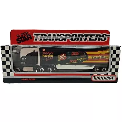 1992 Matchbox Super Star Transporter  NASCAR #28 Davey Allison Texaco Havoline • $9.88