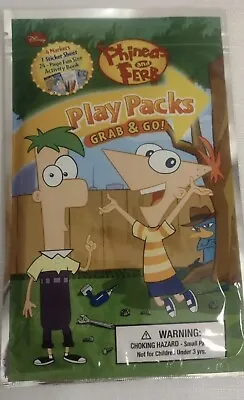 $4.99 • Buy Phineas And Ferb Play Pack Grab & Go  Disney 2010 Stickers And Activity Book NEW