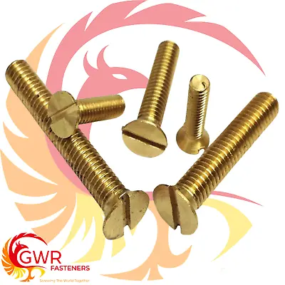 8 BA Slotted Countersunk Machine Screws - Brass British Association UK Thread • £5.52