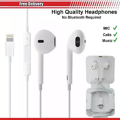 Wired Headphones Earphones W Mic For Apple IPhone 14 13 12 Pro X XR XS 7 8 Plus • £4.29