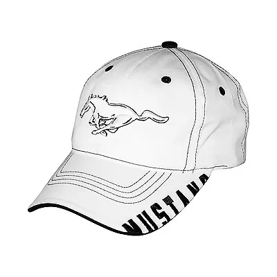 Ford Mustang Bill Edge White Baseball Cap Baseball Hat Official Licensed • $38.76