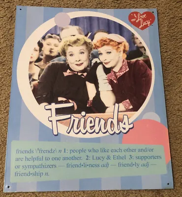 I Love Lucy On Road Retro Vintage 1950's Friends Tin Sign 15”x12” • $12