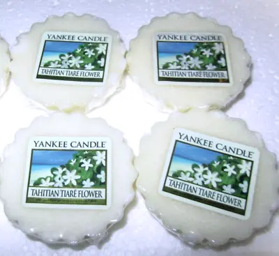 LOT OF 4 Yankee Candle Retired  TAHITIAN TIARE FLOWER  Tarts Wax Melts~RARE ~NEW • £25