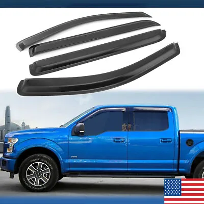 For 04-2008 Ford F-150 Super Crew Cab Acrylic Window Visor Rain Guard Deflector • $28.99