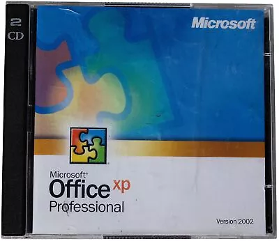 MICROSOFT OFFICE XP PROFESSIONAL 2002 W/ KEY 2-Disc MS Excel Word Outlook PP Etc • $22.49