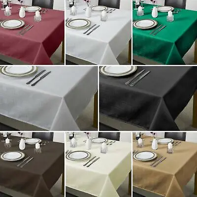 £12.95 • Buy Jacquard Table Cloths Chequers Check Easycare Dining Kitchen Table Linen Napkins