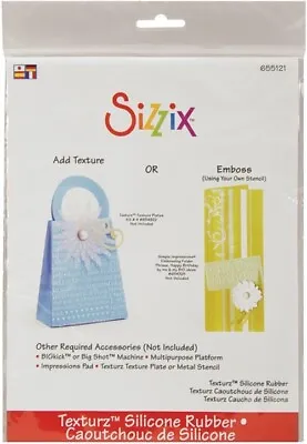 $19.80 • Buy Sizzix  BIGkick/Big Shot/Vagabond Texturz Silicone Rubber-7.875 X5.75  (2Pk)