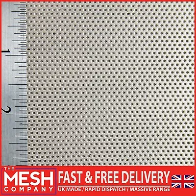 £18.99 • Buy 1mm Stainless Steel (1mm Hole X 2mm Pitch X 1mm Thickness) Perforated Mesh Sheet