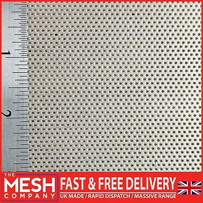 1mm Stainless Steel (1mm Hole X 2mm Pitch X 1mm Thickness) Perforated Mesh Sheet • £9.99