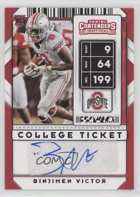 2020 Panini Contenders Draft Picks College Ticket Binjimen Victor Rookie Auto RC • $3.41