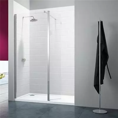 Merlyn 8 Series Wet Room Panel Swivel Return MStone Tray 1680mm X 760mm Clear • £1379.95