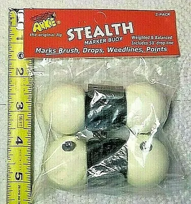 Arkie Fishing Stealth Marker Buoy White 2-Pack 4 Colors Mark Brush Drops Points • $4.99