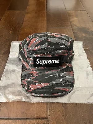 Supreme SS24 Military Camp Cap Red Tiger Camo Embroidered One Size New IN HAND • $89.99