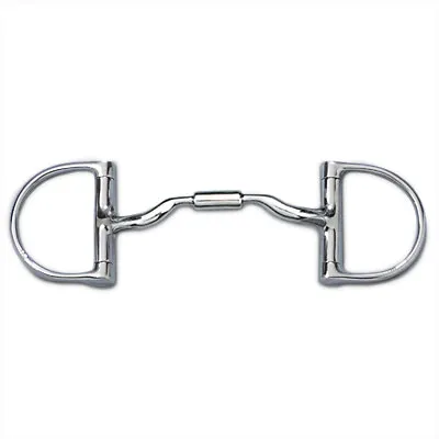 66TO 4 3/4 In Myler Dee Horse Bit Snaffle Without Hooks Low Port Comfort • $149.95