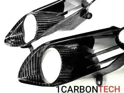 Carbon Fiber Front Headlight Covers L-r  09-2009-2010-2011  Yamaha Yzf R1 • $229