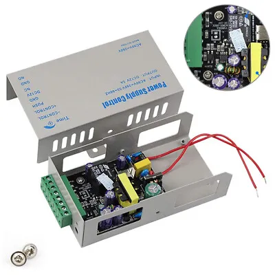 12V 5A Door Access Control Power Supply For RFID Reader Keypad Magnetic Lock Kit • £16.39