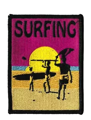 Surfing Embroidered Iron On Patch - Surf Board Water Sports Beach Fun 149-X • $6.25