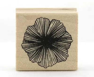 Hardy Hibiscus Flower Wood Mounted Rubber Stamp Martha Stewart NEW Flower Garden • $5.10