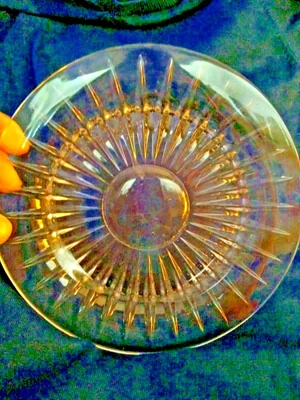 $24 • Buy Val St Lambert BALMORAL Crystal Glass Salad Plate 7.5  Vertical Cuts