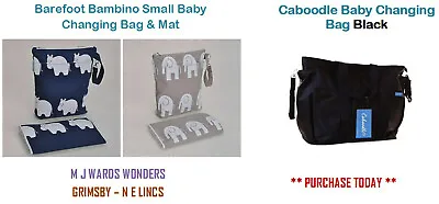 Caboodle/Barefoot Bambino Small Baby Changing Bag & Mat Diaper Bag Mummy Bag  • £12.99