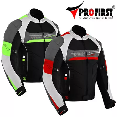 Mens Motorbike Armoured Jacket Motorcycle Riding Waterproof Jackets Red Green CE • $62.52