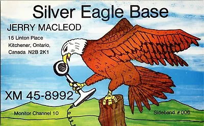 Vtg 1980s CB Radio QSL Post Card Kitchener Ontario Retro Shack Collectible • $10.95