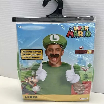 Nintendo LUIGI HAT And Gloves Super Mario Costume Accessory Kit Age 14+ • $19.99